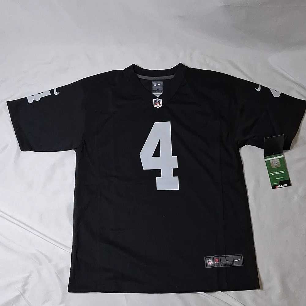Nike Black Oakland Raiders Football Jersey with CARR #4